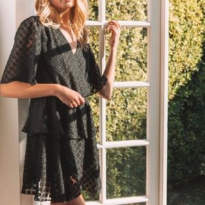 Senlis Black Tiered Dress